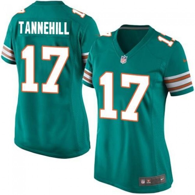 Women's Dolphins #17 Ryan Tannehill Aqua Green Alternate Stitched NFL Elite Jersey