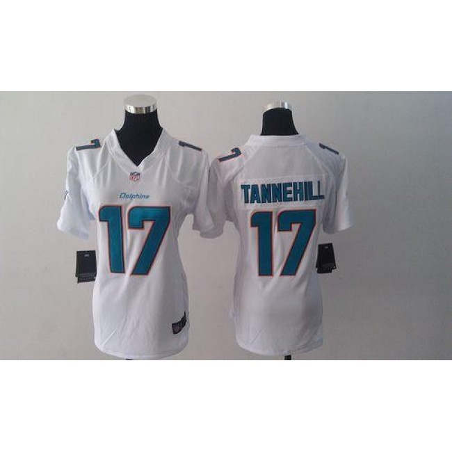 Women's Dolphins #17 Ryan Tannehill White Stitched NFL Elite Jersey