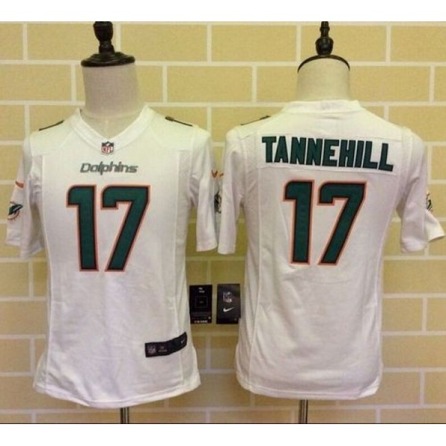 Miami Dolphins #17 Ryan Tannehill White Youth Stitched NFL Elite Jersey