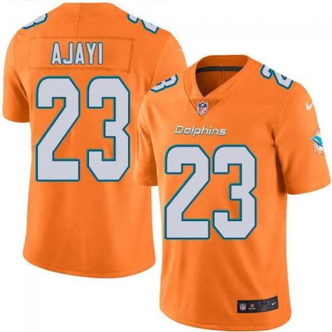 Miami Dolphins #23 Jay Ajayi Orange Youth Stitched NFL Limited Rush Jersey