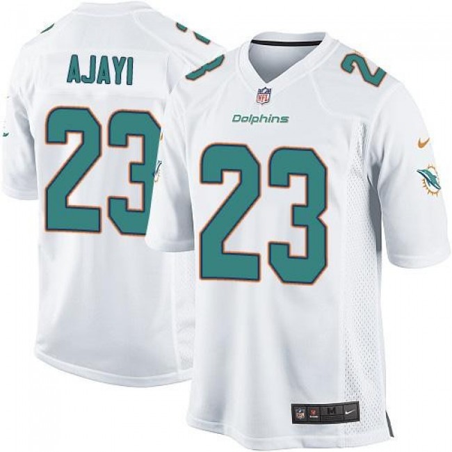 Miami Dolphins #23 Jay Ajayi White Youth Stitched NFL Elite Jersey