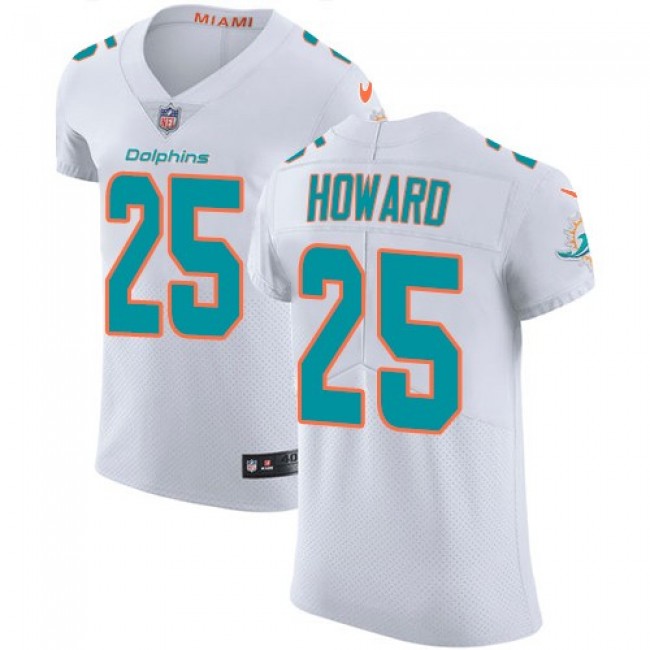 Nike Dolphins #25 Xavien Howard White Men's Stitched NFL Vapor Untouchable Elite Jersey