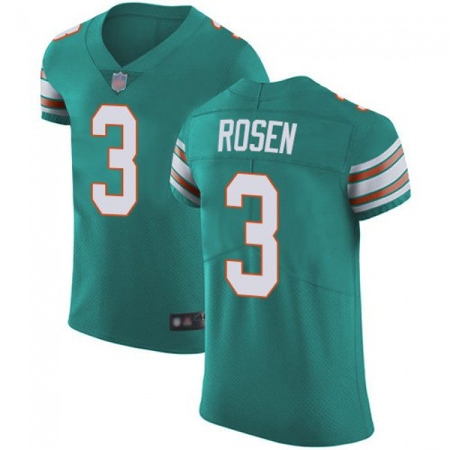 Nike Dolphins #3 Josh Rosen Aqua Green Alternate Men's Stitched NFL Vapor Untouchable Elite Jersey