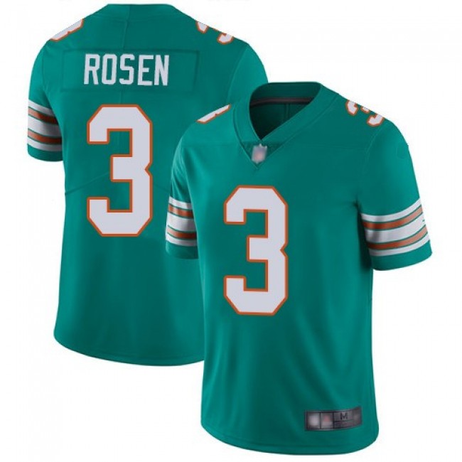 Nike Dolphins #3 Josh Rosen Aqua Green Alternate Men's Stitched NFL Vapor Untouchable Limited Jersey