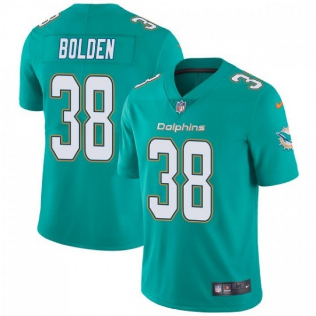Nike Dolphins #38 Brandon Bolden Aqua Green Team Color Men's Stitched NFL Vapor Untouchable Limited Jersey