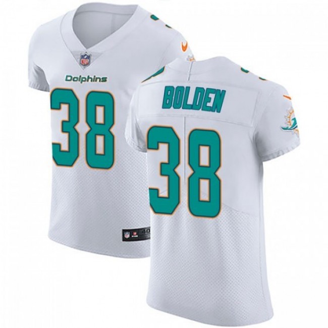 Nike Dolphins #38 Brandon Bolden White Men's Stitched NFL Vapor Untouchable Elite Jersey