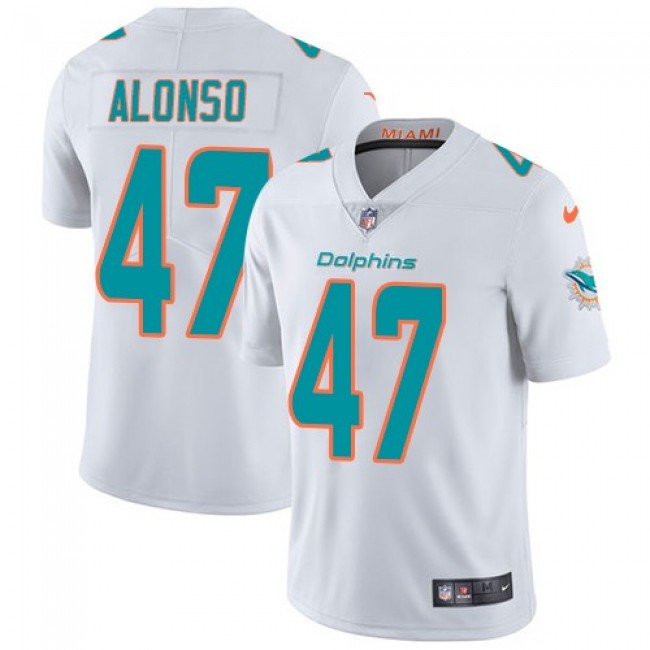 اسم ريم من ذهب Nike Dolphins #47 Kiko Alonso White Women's Stitched NFL 100th Season Vapor Limited Jersey جهاز بخار للاطفال
