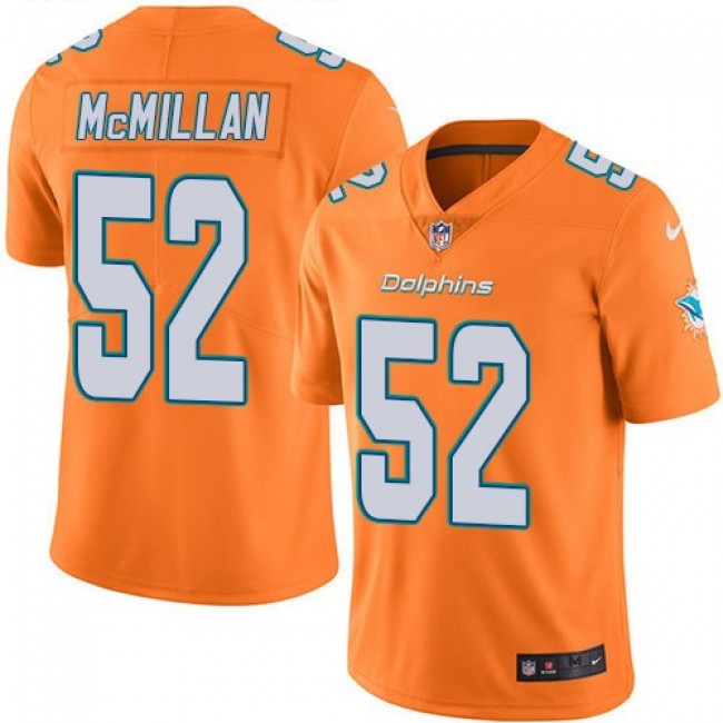 Miami Dolphins #52 Raekwon McMillan Orange Youth Stitched NFL Limited Rush Jersey