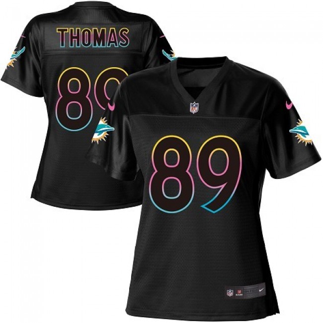 Women's Dolphins #89 Julius Thomas Black NFL Game Jersey