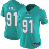بطارية وسط Women's Nike Dolphins #91 Cameron Wake Black Stitched NFL Limited 2016 Salute to Service Jersey بطاطس حروف كبير