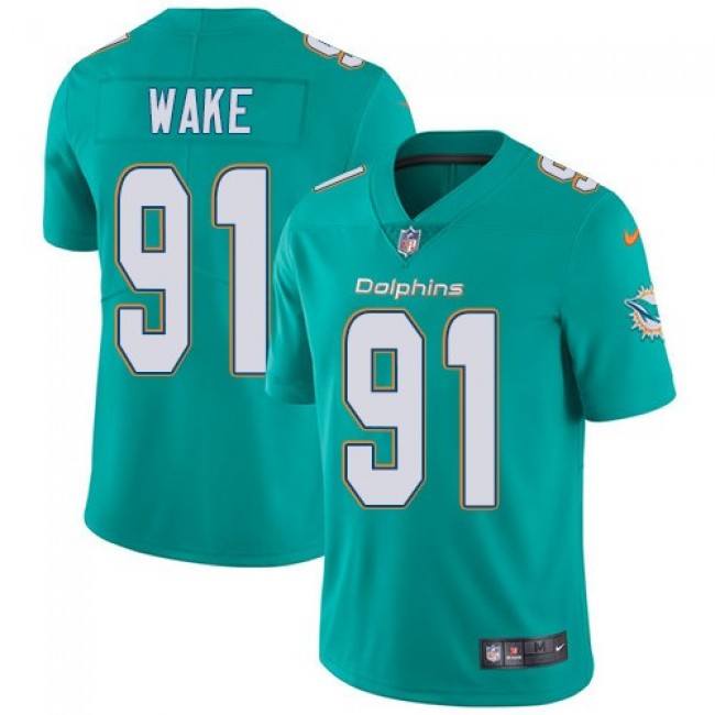 Miami Dolphins #91 Cameron Wake Aqua Green Team Color Youth Stitched NFL Vapor Untouchable Limited Jersey