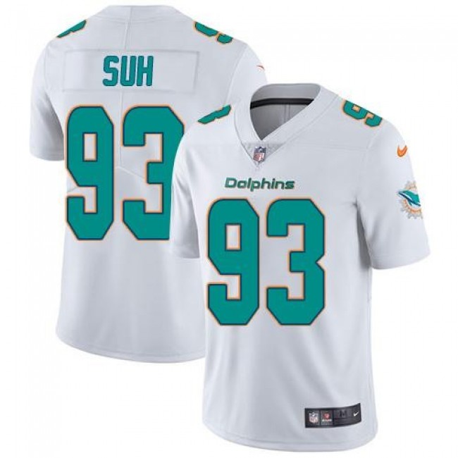 Miami Dolphins #93 Ndamukong Suh White Youth Stitched NFL Vapor Untouchable Limited Jersey