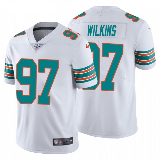 Nike Miami Dolphins No97 Christian Wilkins Aqua Green Alternate Women's Stitched NFL Vapor Untouchable Limited Jersey