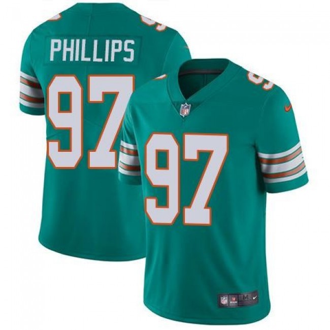Miami Dolphins #97 Jordan Phillips Aqua Green Alternate Youth Stitched NFL Vapor Untouchable Limited Jersey