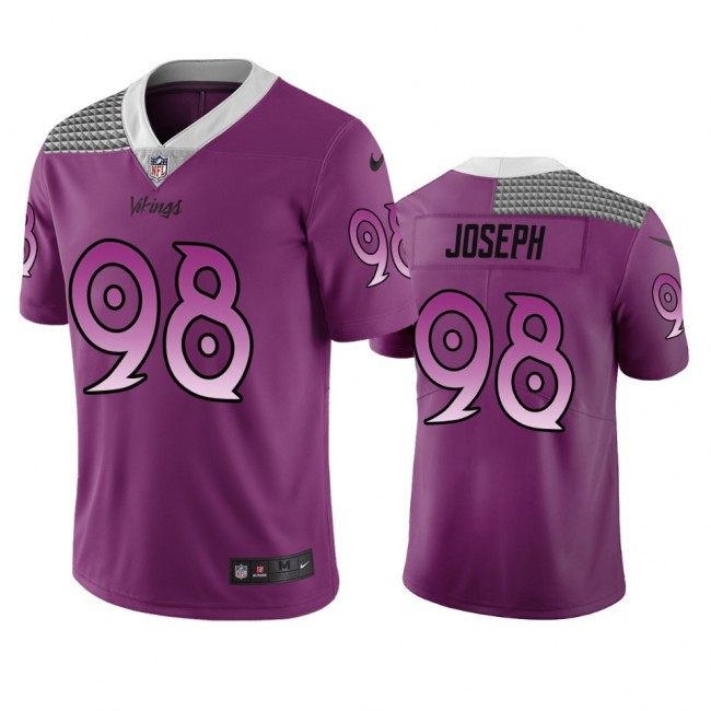 Minnesota Vikings #98 Linval Joseph Purple Vapor Limited City Edition NFL Jersey