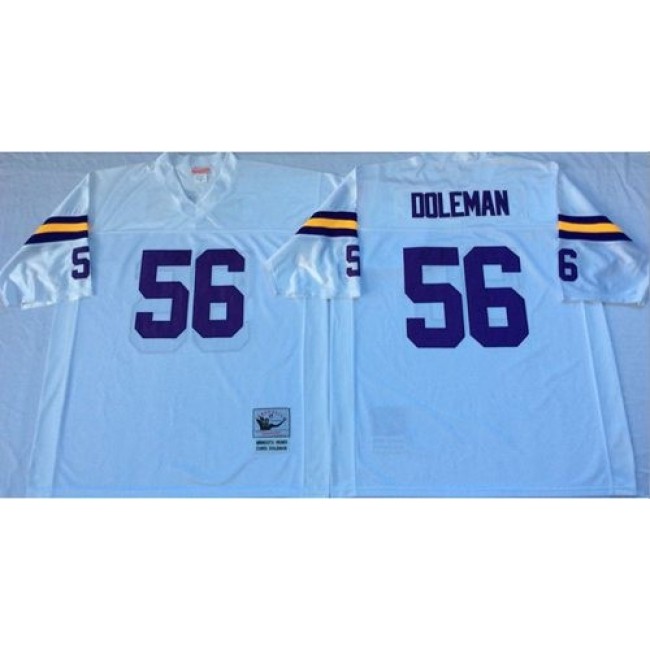 Mitchell And Ness Vikings #56 Chris Doleman White Throwback Stitched NFL Jersey