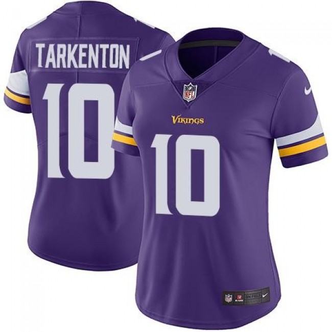 Women's Vikings #10 Fran Tarkenton Purple Team Color Stitched NFL Vapor Untouchable Limited Jersey