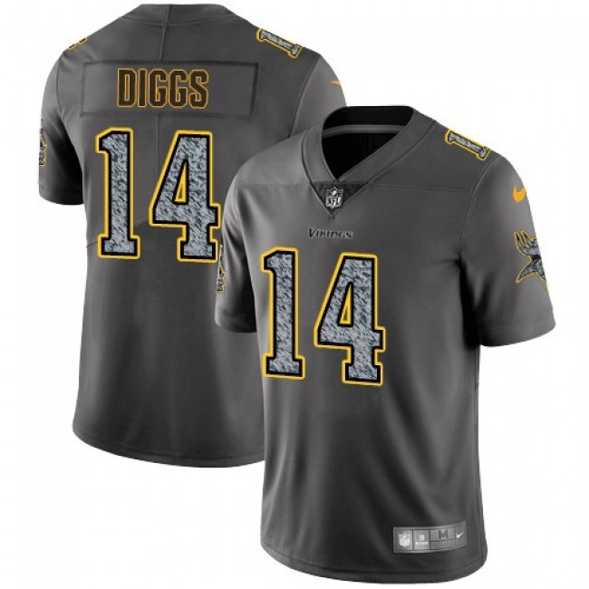 Minnesota Vikings #14 Stefon Diggs Gray Static Youth Stitched NFL Vapor Untouchable Limited Jersey