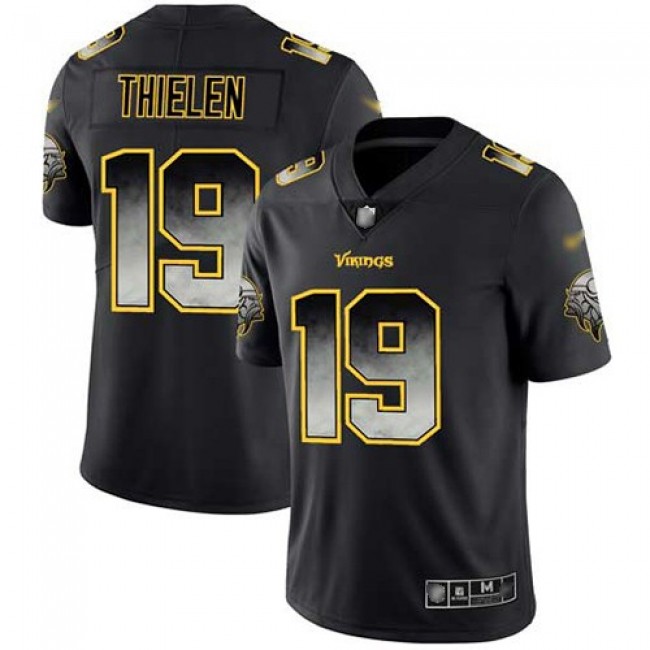 Nike Vikings #19 Adam Thielen Black Men's Stitched NFL Vapor Untouchable Limited Smoke Fashion Jersey