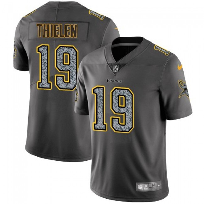 Minnesota Vikings #19 Adam Thielen Gray Static Youth Stitched NFL Vapor Untouchable Limited Jersey