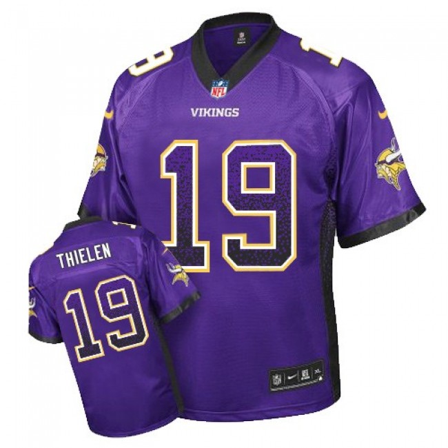 Minnesota Vikings #19 Adam Thielen Purple Team Color Youth Stitched NFL Elite Drift Fashion Jersey