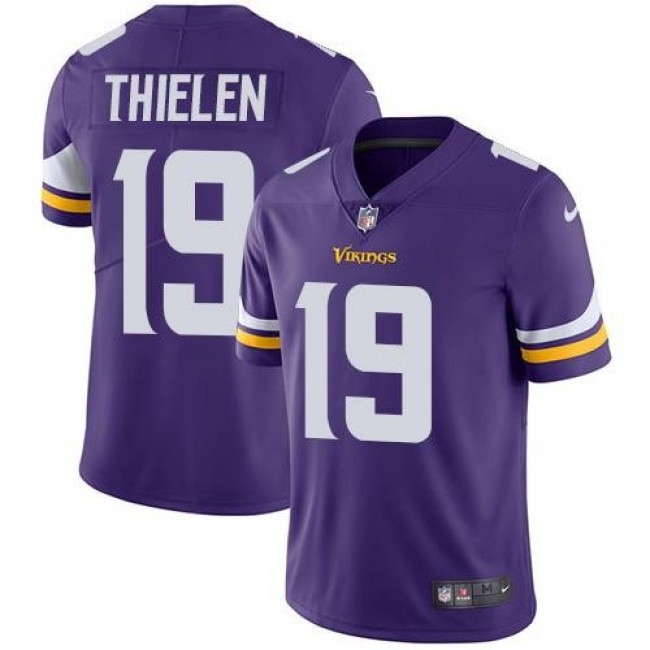 Minnesota Vikings #19 Adam Thielen Purple Team Color Youth Stitched NFL Vapor Untouchable Limited Jersey
