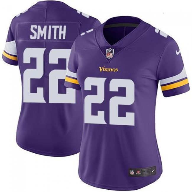 Women's Vikings #22 Harrison Smith Purple Team Color Stitched NFL Vapor Untouchable Limited Jersey