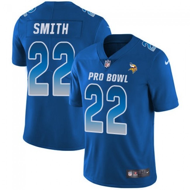 Minnesota Vikings #22 Harrison Smith Royal Youth Stitched NFL Limited NFC 2018 Pro Bowl Jersey