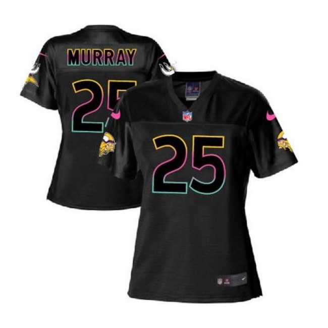 Women's Vikings #25 Latavius Murray Black NFL Game Jersey