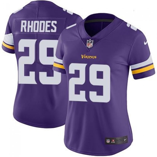 Women's Vikings #29 Xavier Rhodes Purple Team Color Stitched NFL Vapor Untouchable Limited Jersey