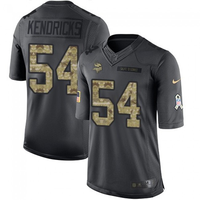 Minnesota Vikings #54 Eric Kendricks Black Youth Stitched NFL Limited 2016 Salute To Service Jersey