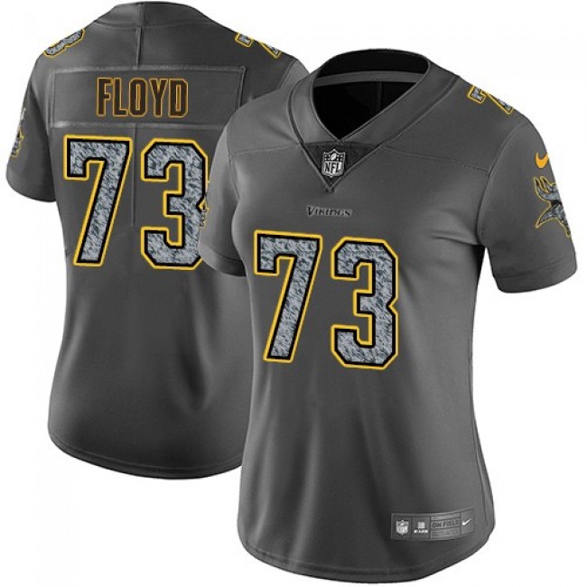 Women's Vikings #73 Sharrif Floyd Gray Static Stitched NFL Vapor Untouchable Limited Jersey