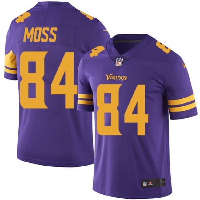 Nike Vikings #84 Randy Moss Purple Men's Stitched NFL Limited Rush Jersey