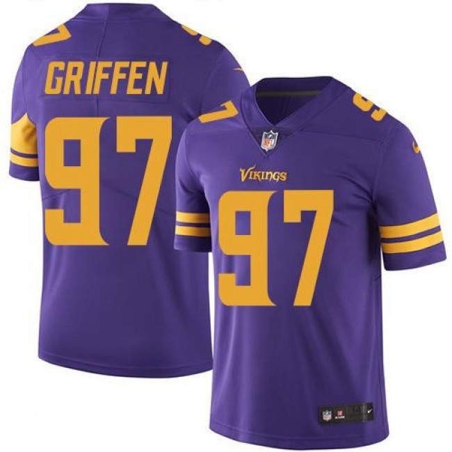 Minnesota Vikings #97 Everson Griffen Purple Youth Stitched NFL Limited Rush Jersey