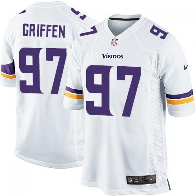 Minnesota Vikings #97 Everson Griffen White Youth Stitched NFL Elite Jersey