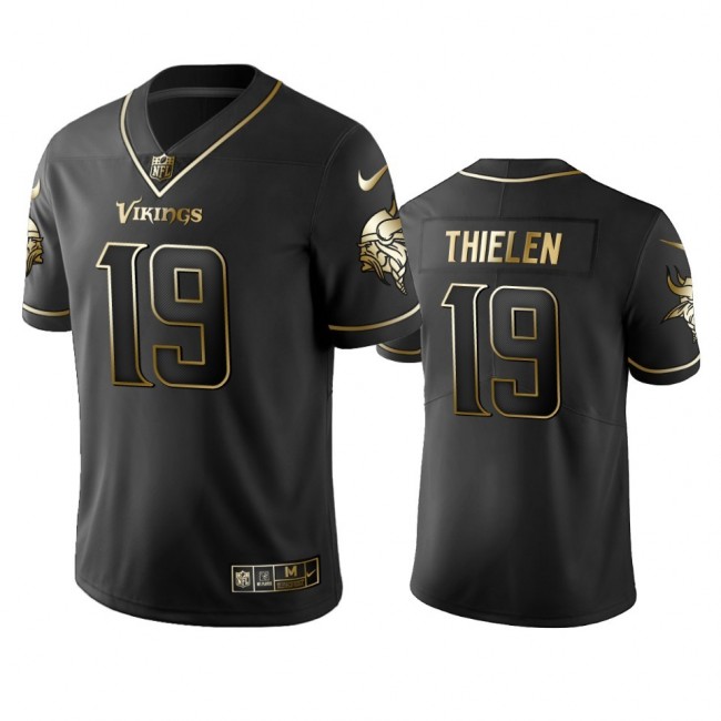 Vikings #19 Adam Thielen Men's Stitched NFL Vapor Untouchable Limited Black Golden Jersey