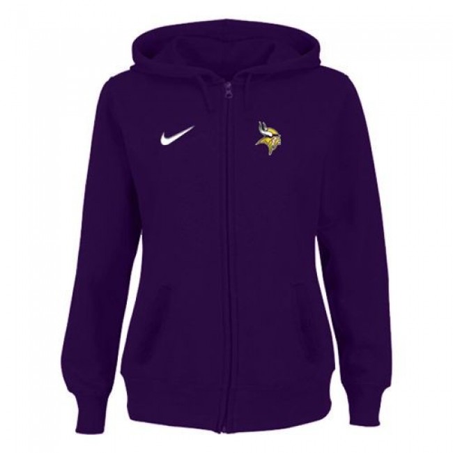 Women's Minnesota Vikings Stadium Rally Full Zip Hoodie Purple Jersey