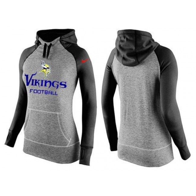 Women's Minnesota Vikings Hoodie Grey Black Jersey