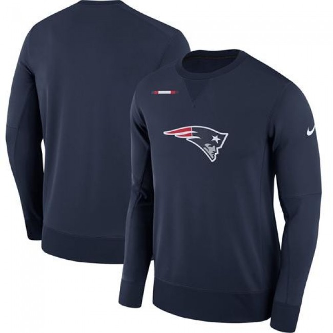 Men's New England Patriots Nike Navy Sideline Team Logo Performance Sweatshirt