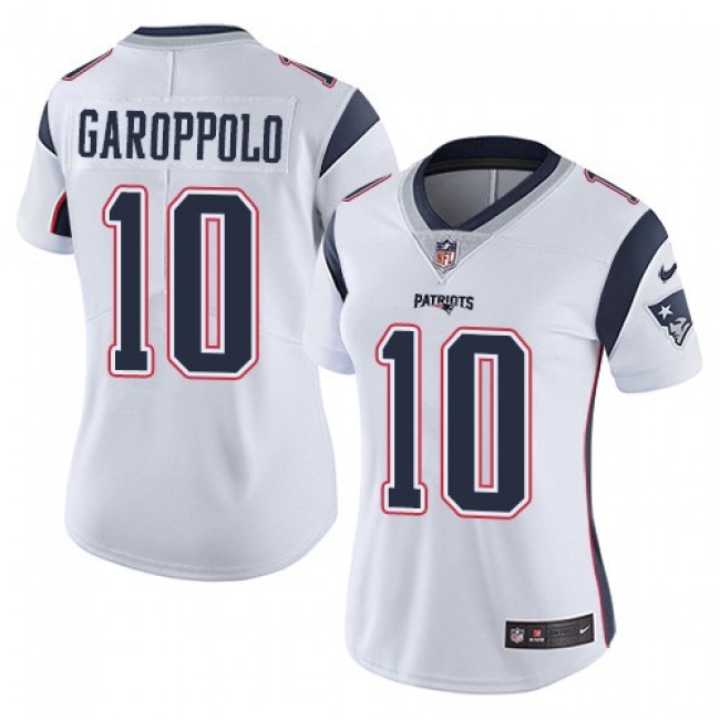 Women's Patriots #10 Jimmy Garoppolo White Stitched NFL Vapor Untouchable Limited Jersey