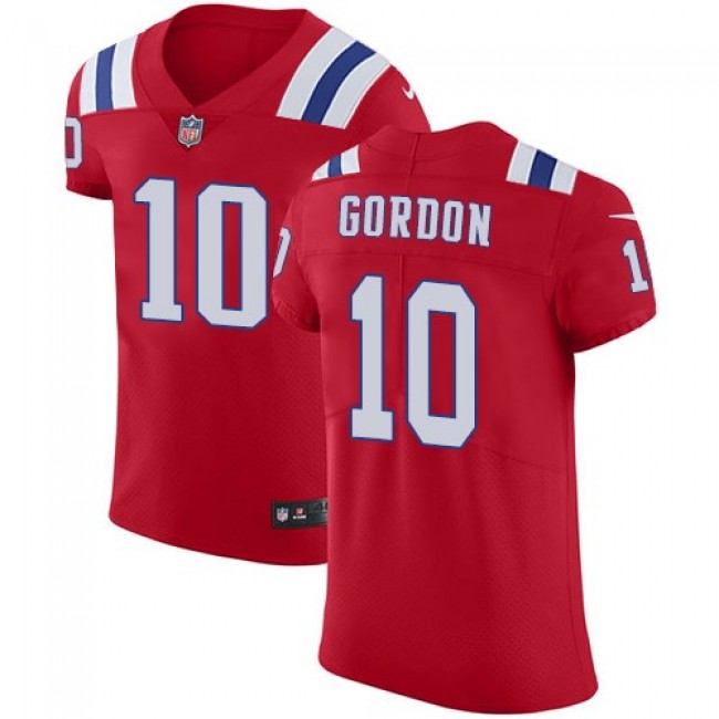 Nike Patriots #10 Josh Gordon Red Alternate Men's Stitched NFL Vapor Untouchable Elite Jersey