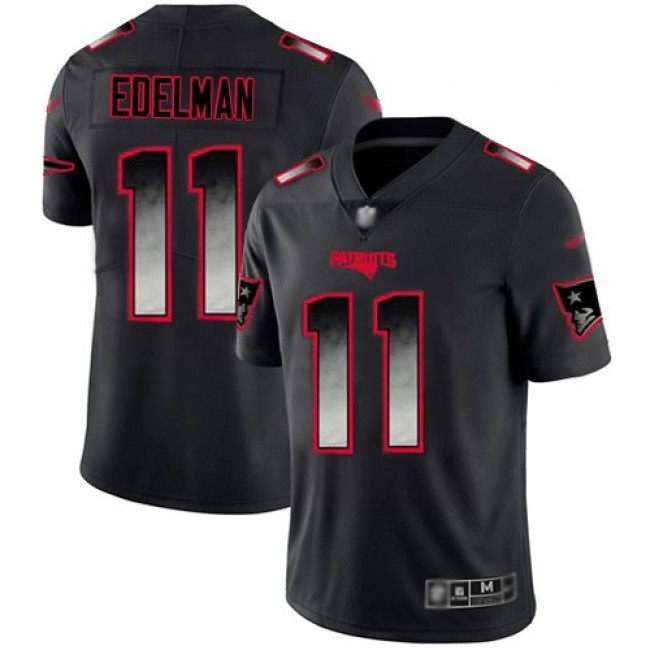 Nike Patriots #11 Julian Edelman Black Men's Stitched NFL Vapor Untouchable Limited Smoke Fashion Jersey