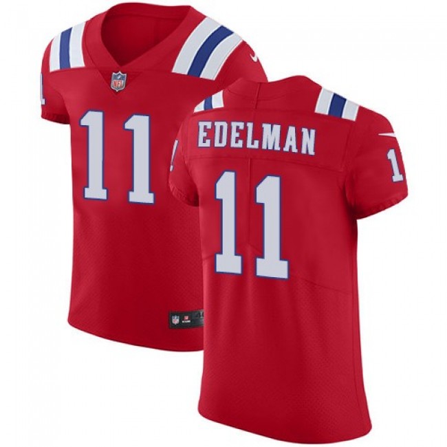Nike Patriots #11 Julian Edelman Red Alternate Men's Stitched NFL Vapor Untouchable Elite Jersey