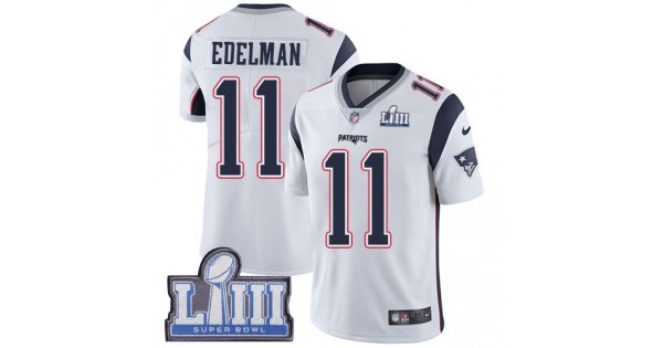 تقييم NFL Jersey ads-Nike Patriots #11 Julian Edelman White Super Bowl ... تقييم