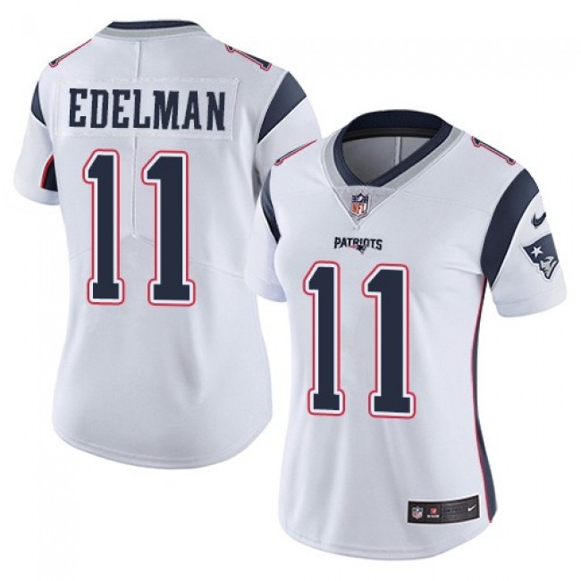 Women's Patriots #11 Julian Edelman White Stitched NFL Vapor Untouchable Limited Jersey
