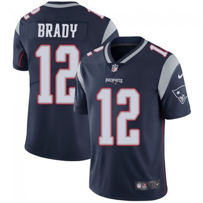 New England Patriots #12 Tom Brady Navy Blue Team Color Youth Stitched NFL Vapor Untouchable Limited Jersey