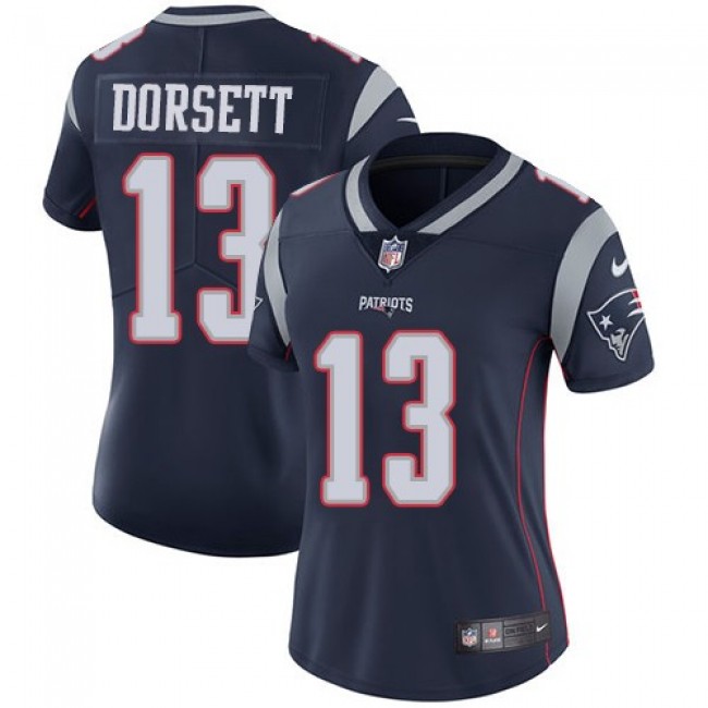 Women's Patriots #13 Phillip Dorsett Navy Blue Team Color Stitched NFL Vapor Untouchable Limited Jersey