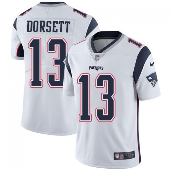 Nike Patriots #13 Phillip Dorsett White Men's Stitched NFL Vapor Untouchable Limited Jersey
