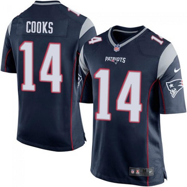 New England Patriots #14 Brandin Cooks Navy Blue Team Color Youth Stitched NFL New Elite Jersey