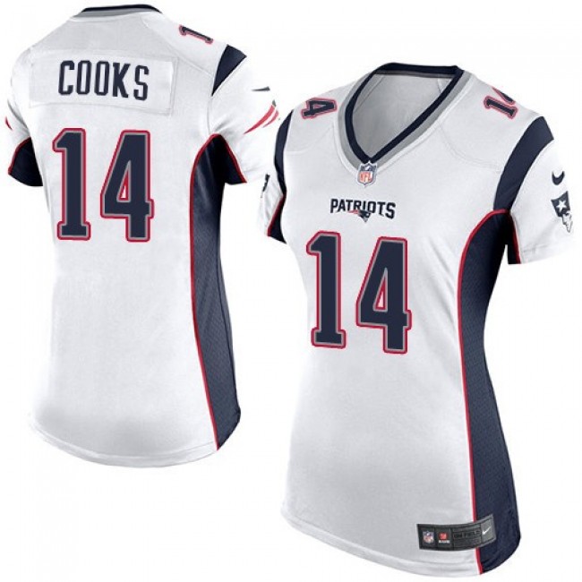 Women's Patriots #14 Brandin Cooks White Stitched NFL New Elite Jersey